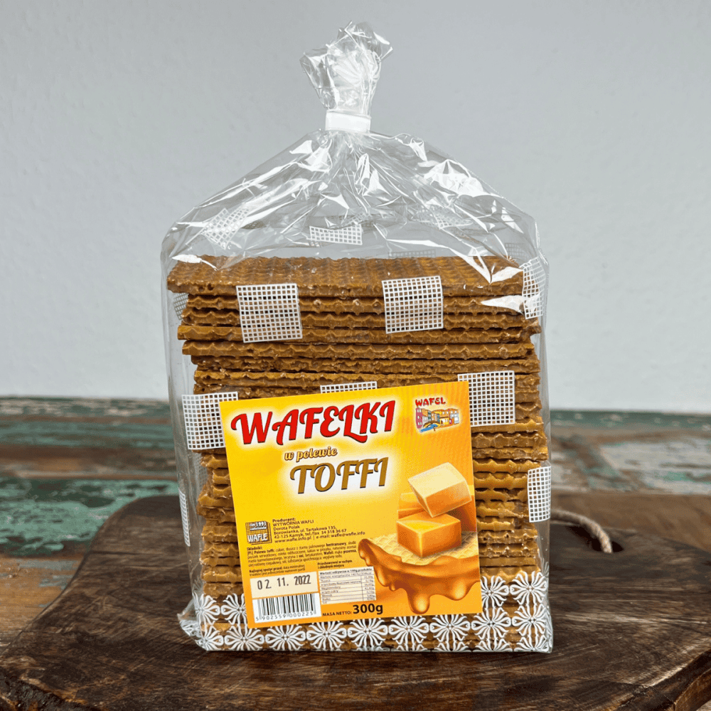 Waffeln mit Toffee-Überzug // Wafelki w polewie toffi 300g