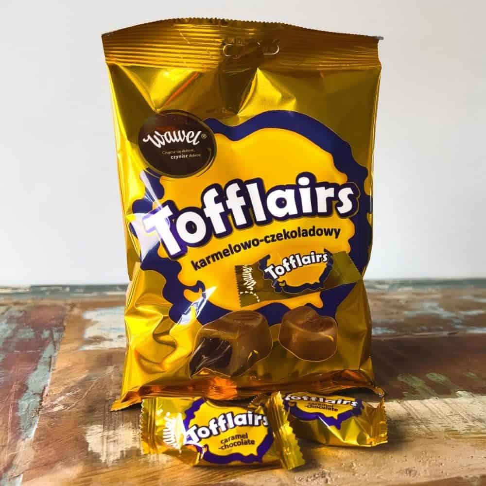 Tofflairs Milchkaramellen mit Schokoladen-Füllung 95g – Wawel