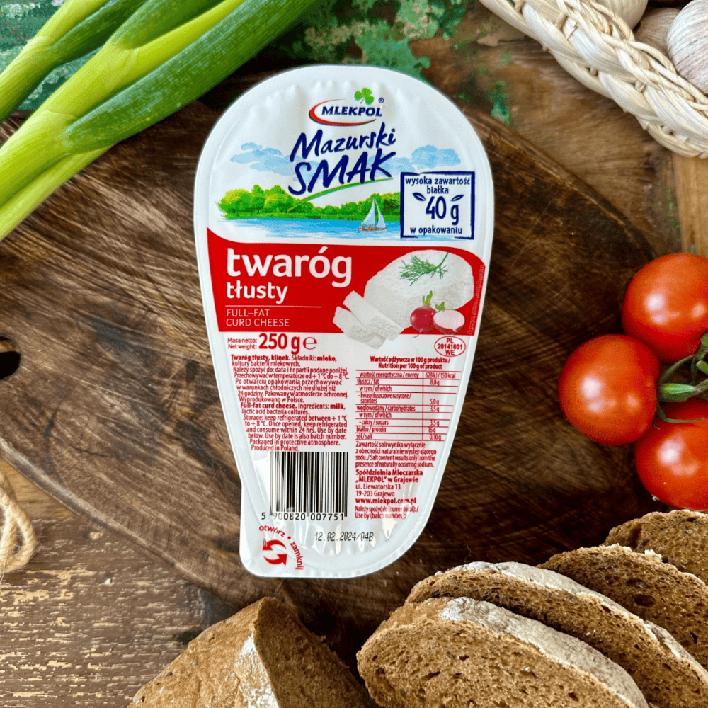 Twarog tlusty klinek Mazurski Smak / Masurischer Hüttenkäse, vollfett 250g - Mlekpol