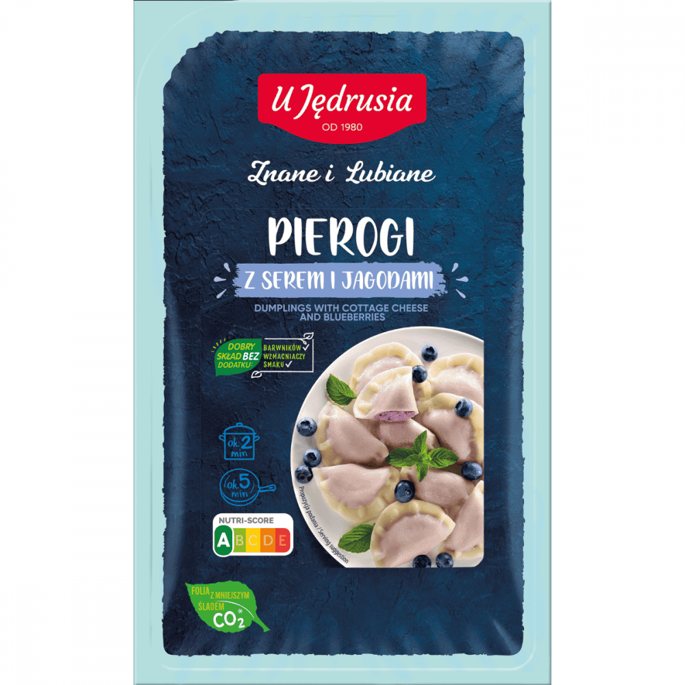 Pierogi mit Frischkäse-Heidelbeer-Füllung