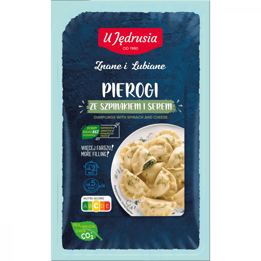 Pierogi mit Spinat und Käse