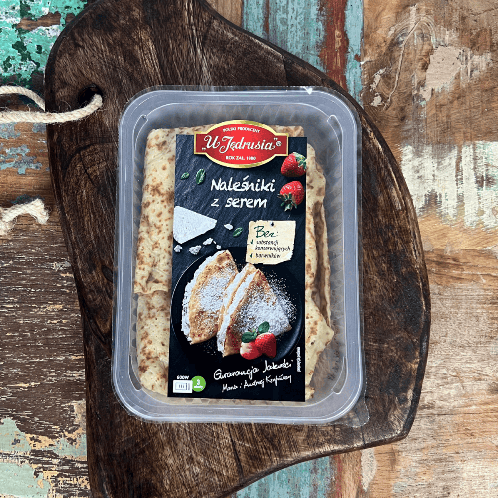 Nalesniki z serem // Pfannkuchen gefüllt mit Käse // 300g = 3 Pfannkuchen