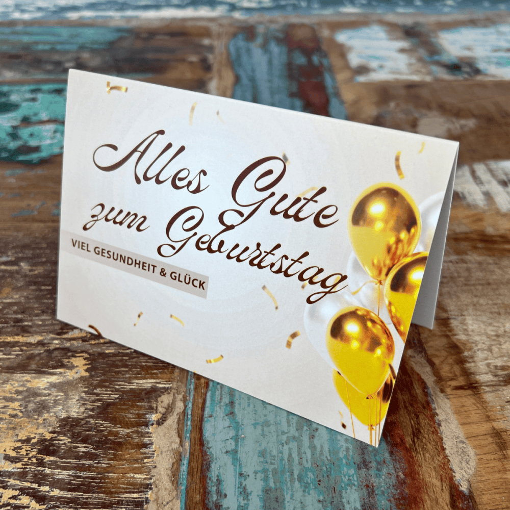 Grußkarte: Alles Gute zum Geburtstag - Viel Gesundheit & Glück