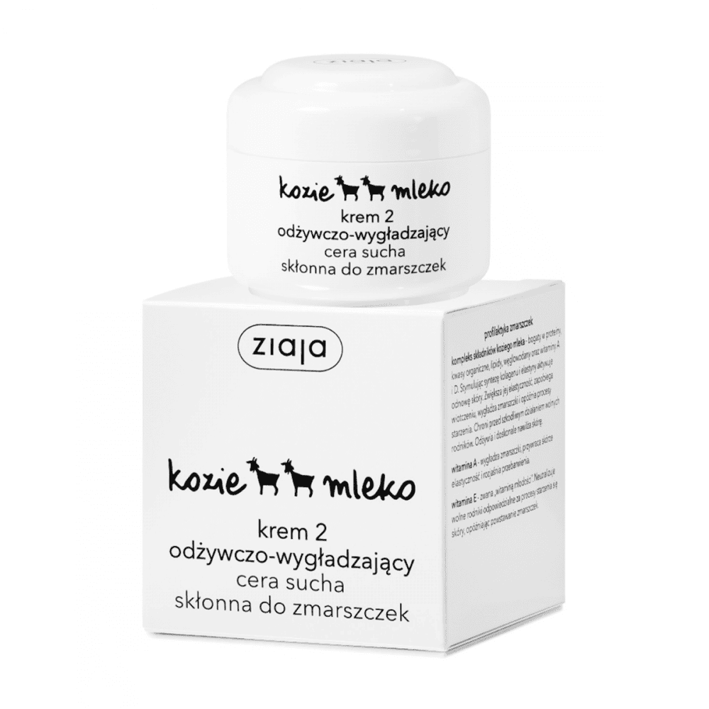 Ziaja Ziegenmilch Gesichtscreme krem 2 – Nährende & Glättende Tagespflege für trockene Haut – 50 ml