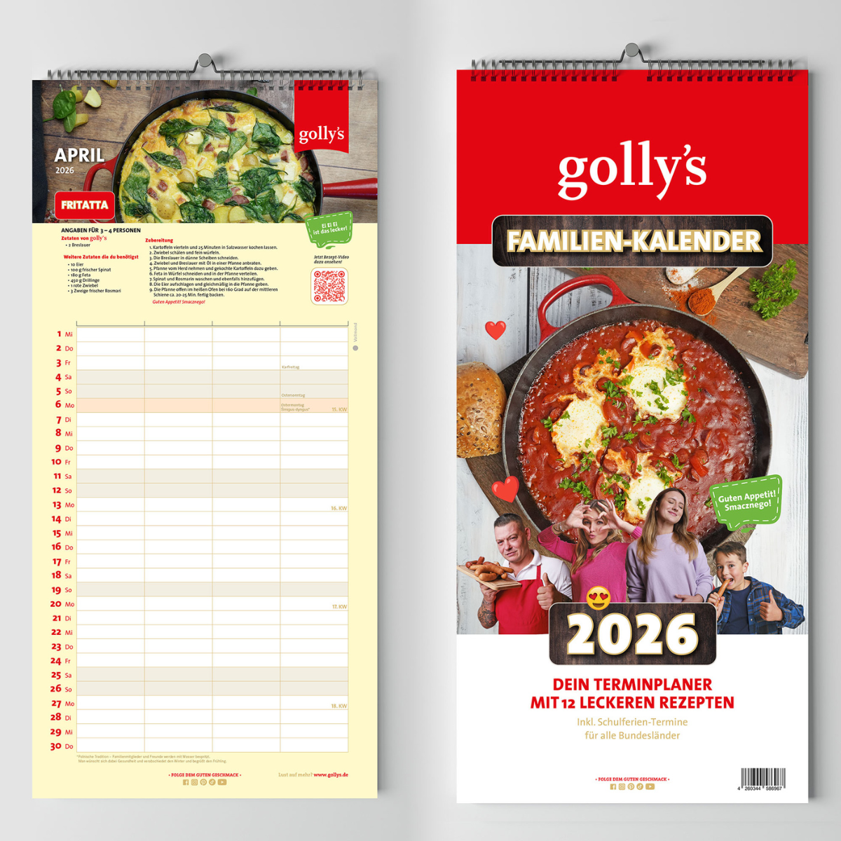 golly's Kalender 2026 (mit leckeren Rezepten & Familienplaner) – Bild 2