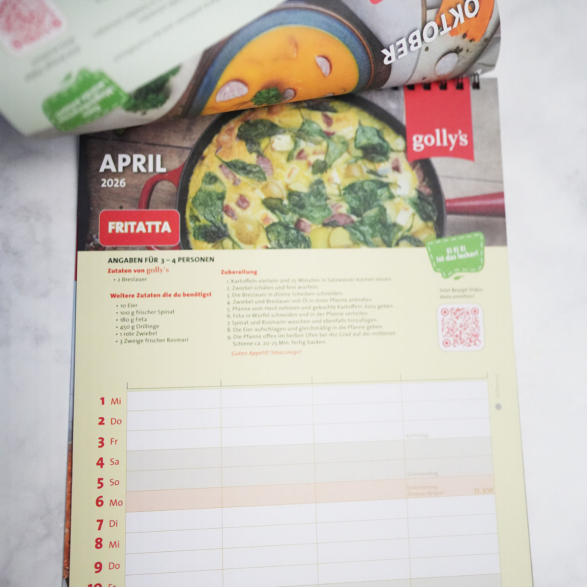 golly's Kalender 2026 (mit leckeren Rezepten & Familienplaner) – Bild 3
