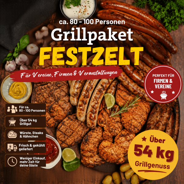 Grillpaket Festzelt (für ca. 80–100 Personen) – golly's
