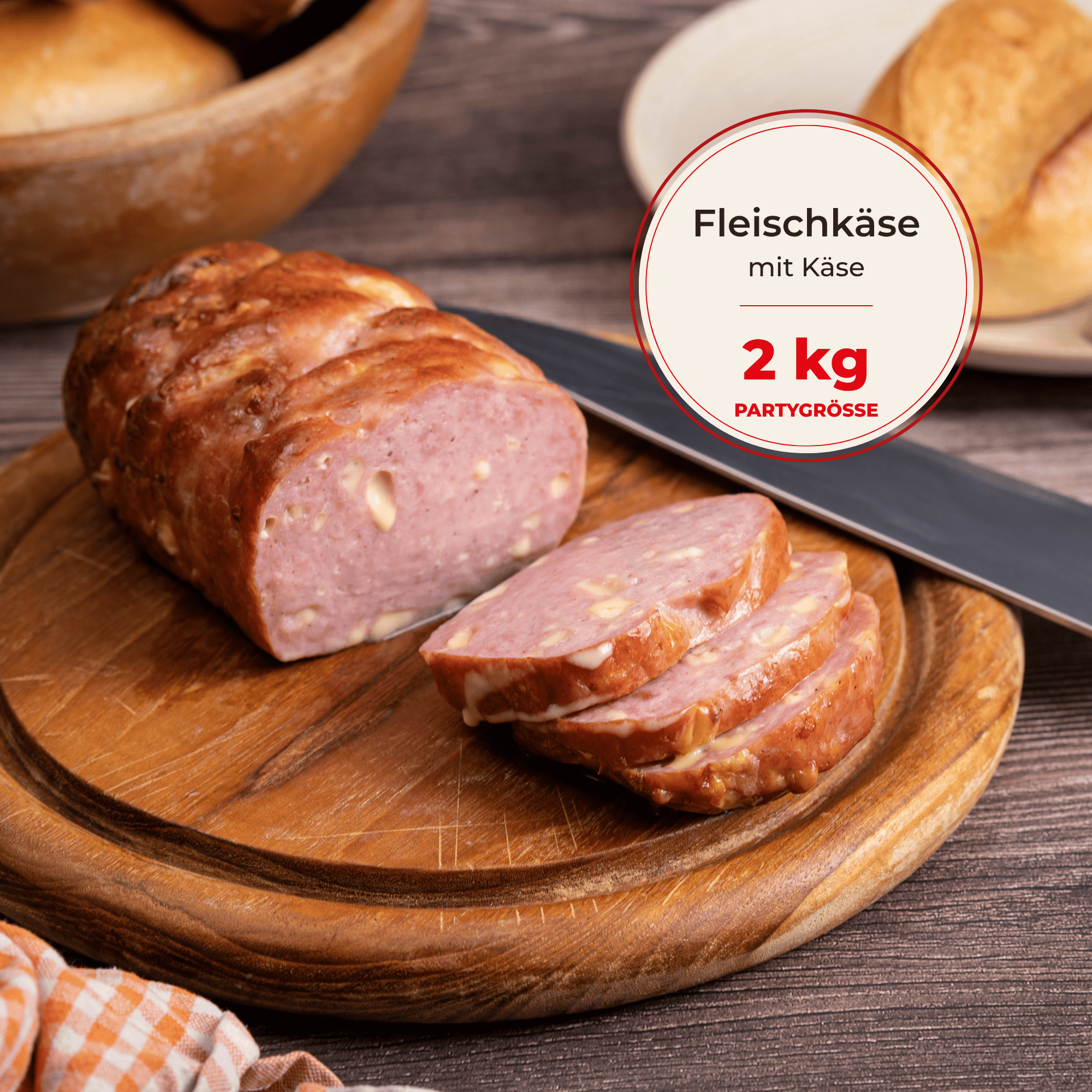 Fleischkäse Cheese / mit Käse – 2 kg